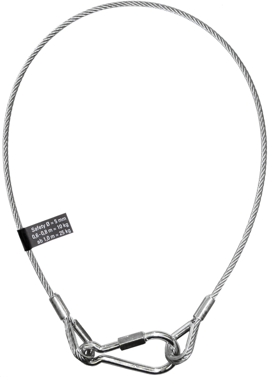 Safetex Sicherungsseile mit Kauschen und Karabinern nach DGUV (10 Stück)