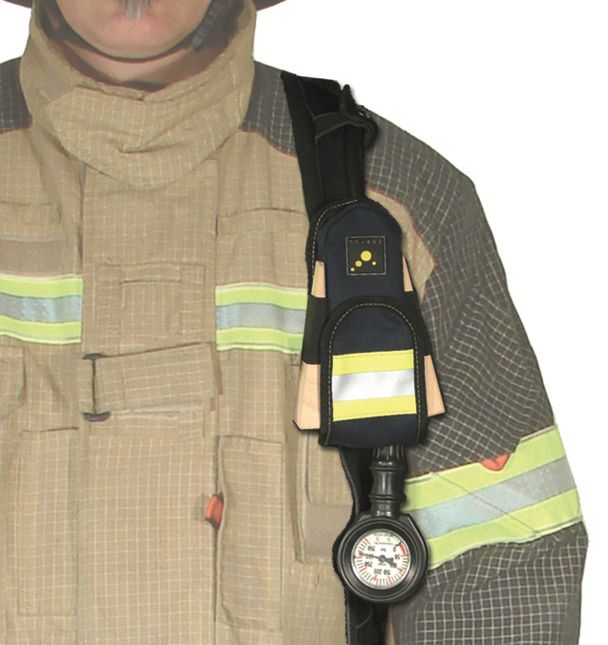 TEE-UU MICRO Holster Blau - Geöffnet leer liegend mit Klett-Schlaufensystem