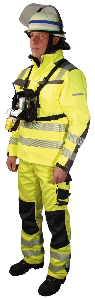 TEE-UU MASK Holster Blau - Geöffnet gefüllt mit Respihood Rettungshaube - imagen 4