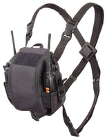 TEE-UU MASK Holster Blau - Vorderseite geschlossen mit Signal-Reflexstreifen