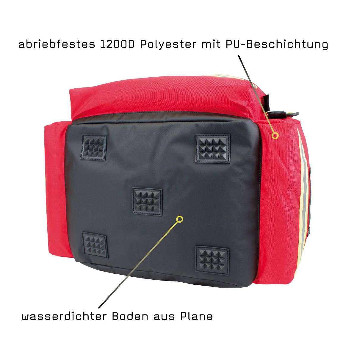 TEE-UU MUC-M Materialdetails - Wasserdichter Planenboden und robustes Polyester - imagen 8