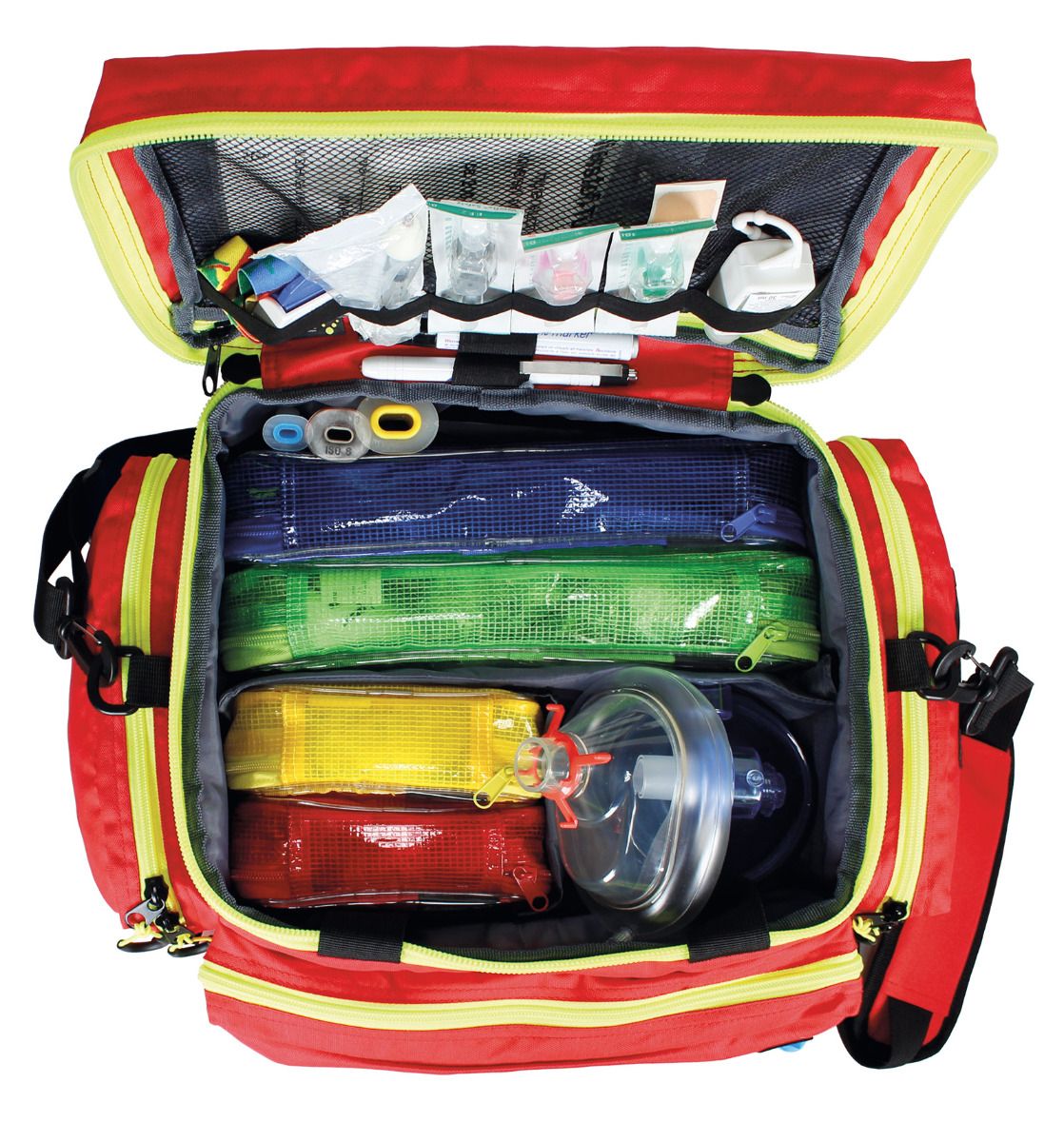 TEE-UU MUC-M Notfalltasche geöffnet - Mit PRAXIS Modultaschen und Zubehör befüllt - imagen 5