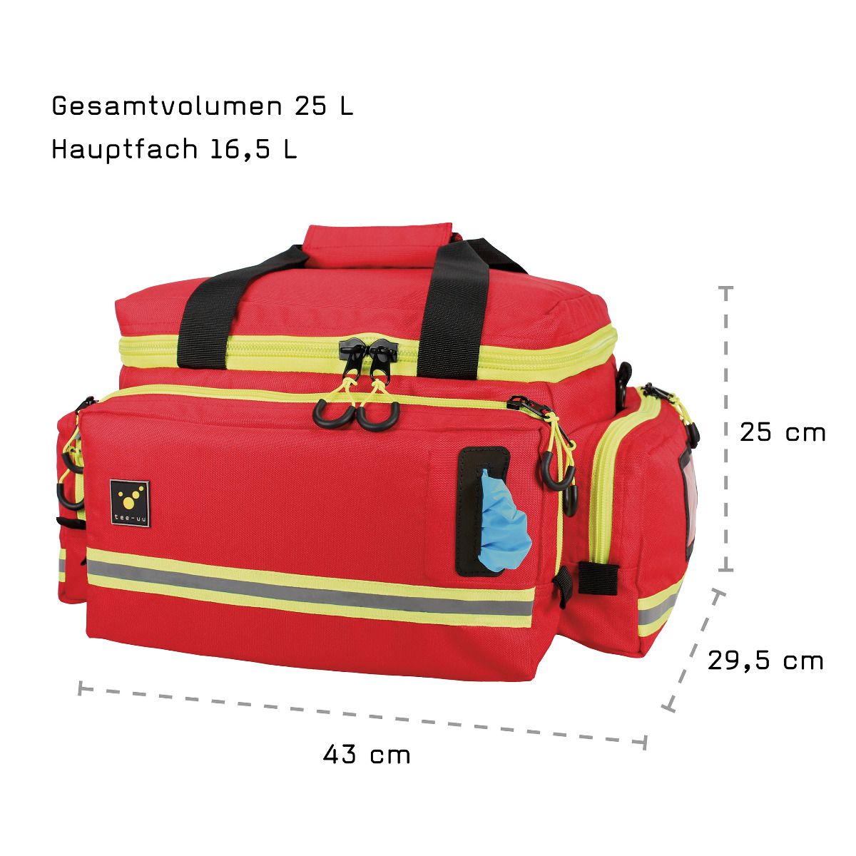TEE-UU MUC-M PRAXIS Notfalltasche Abmessungen - Maße und Volumenangaben - imagen 2