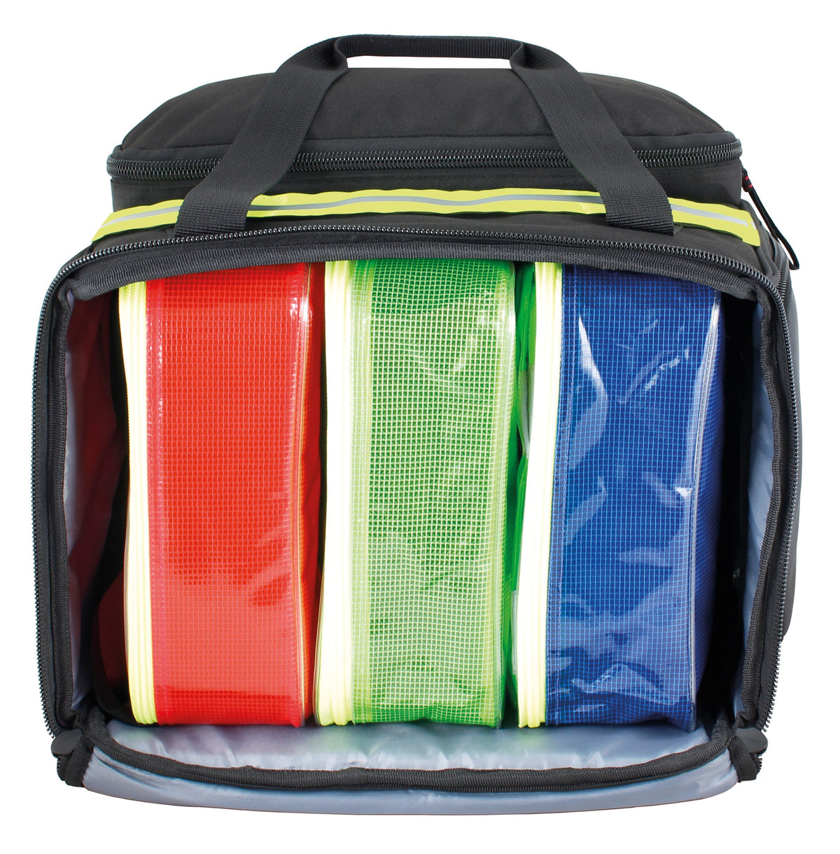 TEE-UU EURO Modultasche S/L - Schwarze Modultasche mit drei farbigen Innenfächern in Rot, Grün und Blau, Kunststoffmaterial. - 3155-1500 - imagen 5