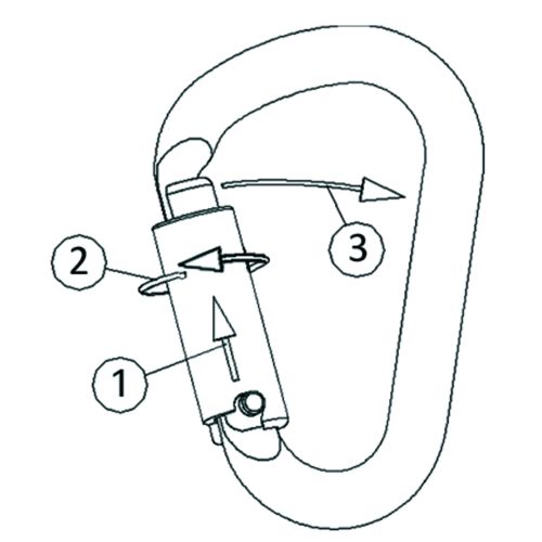 TEE-UU HMS SAFE-LOCK Karabiner - imagen 2
