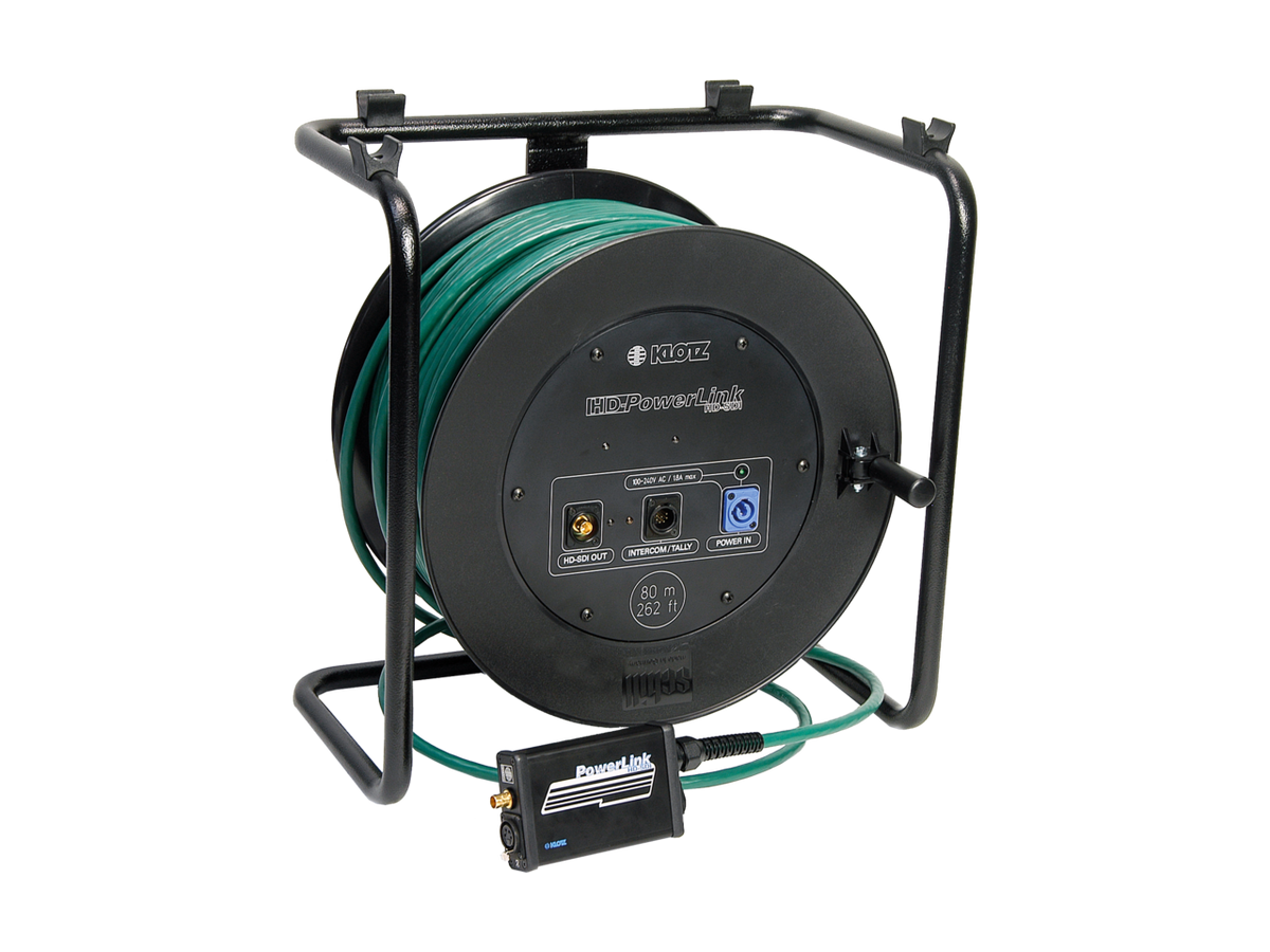 Klotz HD-PowerLink DC kamera übertragungssystem auf Kabeltrommel - 1,5 Gbit/s – – Jetzt erhältlich im MTN Shop DE.