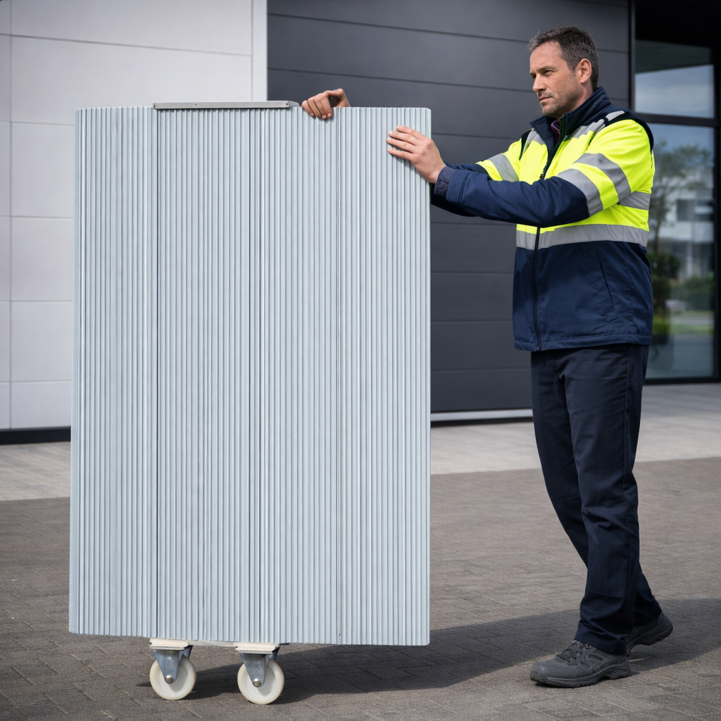 ALTEC Überladebrücke Typ HF aufrecht gestellt mit seitlichen Bockrollen - imagen 6
