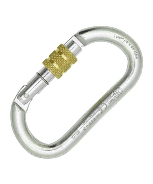 KONG - Stahlkarabiner OVAL STEEL CLASSIC - SCREW SLEEVE - blank - Kong - Karabiner - MTN Shop DACH
