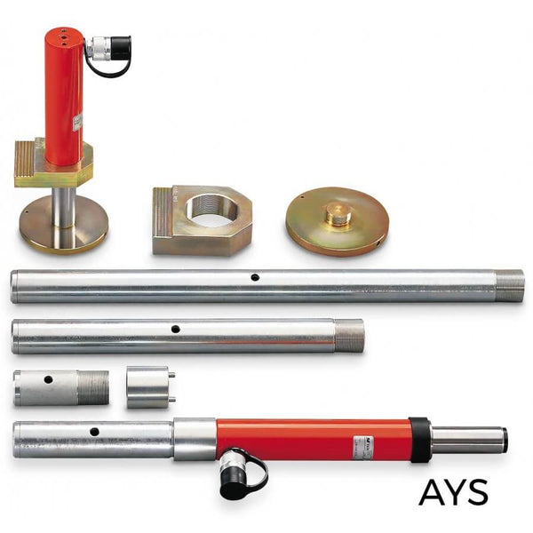 Yale Hydraulik Zylinder Zubehör – Yale Hydraulik Zylinder Zubehör: Hebeklauen Eine Hebeklaue stellt in Verbindung mit dem entsprechenden Hydraulikzylinder eine kompakte, leichte und vielseitige Hebeeinheit dar.KolbenplattenKönnen in das Kolbengewinde von Zylindern eingeschraubt werden. Sie reduzieren die Flächenpressung und verhindern das Einsinken der Kolben in den Boden.BodenadapterDurch die Verwendung von Verlängerungsrohren wird die Vielseitigkeit der Standardzylinder erhöht.StützplattenSie dienen der L