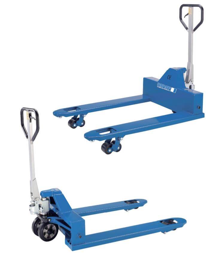 Pfaff Handgabelhubwagen SILVERLINE - schmale/breite Tragbreite - Pfaff-silberblau - Gabelhubwagen - MTN Shop DACH