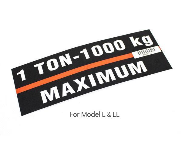 ЕТИКЕТКА ВАНТАЖНОСТІ 250-2000 кг - CM Lodestar наступного покоління - CM - 1000 кг/модель L&LL - Частина - MTN Shop ROOF - imagen 9