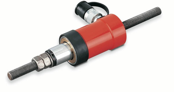 Yale Hydraulik Hohlkolben-Zylinder YCS – Aufgrund ihrer durchgehenden Mittelbohrung eignen sich diese Hohlkolben-Zylinder besonders für Einsätze, bei denen hohe Zugkräfte mittels Gewindespindeln aufgebracht werden müssen. Hohlkolben-Zylinder werden bevorzugt beim Spannen von Zugankern, Ein- und Auspressen von Lagern, Wellen, Bolzen und Hülsen, beim Ausziehen von Rohren und beim Ziehen bzw. Verschieben von schweren Konstruktionen eingesetzt. – Jetzt erhältlich im MTN Shop DE.