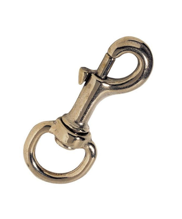 KONG - bronze Bolzenkarabiner mit Wirbel SNAP – Schnappkarabiner für Lederwaren (Taschen, Leinen, Pferdegeschirre) in der Version Rotmessing vernickelt oder naturfarbig erhältlich. – Jetzt erhältlich im MTN Shop DE. - imagen 2