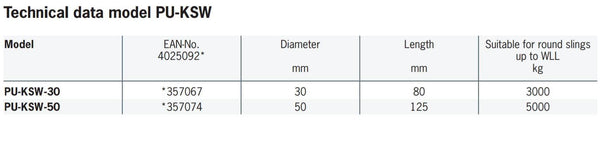Yale Kantenschutzwinkel PU-KSW (5 Stück) – Aus schnittfestem Polyurethan. 5 Stück Mit Schlitzen zur einfachen Montage und Fixierung auf der Rundschlinge. Wahl aus 30mm oder 50mm Durchmesser. – Jetzt erhältlich im MTN Shop DE.