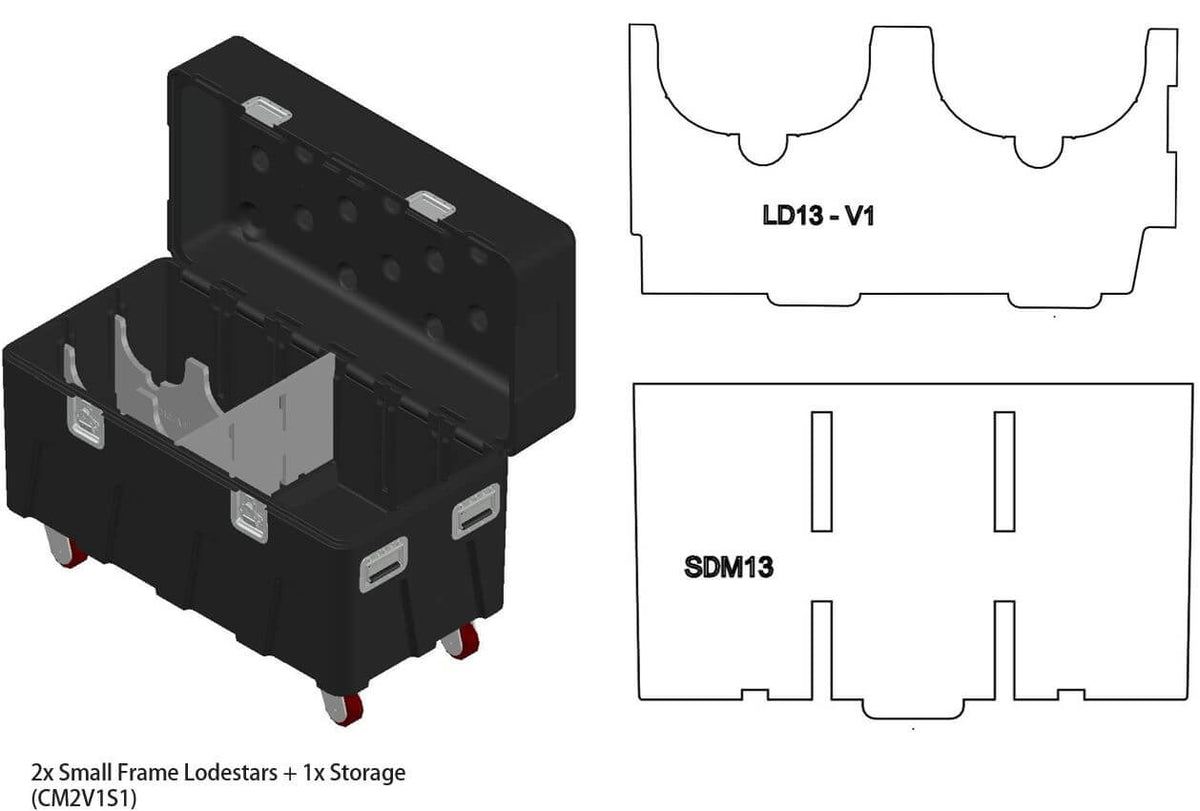 MTN BOX® (великі) вставки - MTN - 2x Small Frame Lodestar + 1x зберігання - MTN BOX - MTN Shop DACH