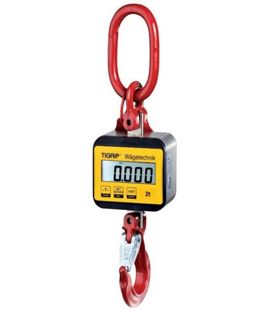Yale TKL Kranhakenwaagen mit Digitalanzeige – Der Kranhakenwaagen TKL ist ein kompaktes Messgerät zur Ermittlung von Lasten an Hebezeugen. Es gibt auch das Modell TKR, das zudem mit einer Funkfernsteuerung geliefert wird. Sie können unter Verwendung von Anschlagmitteln der Güteklasse 8 zwischen Haken des Hebezeuges und der anzuhebenden Last angeschlagen werden. Der Kranhakenwaagen ist mit einer LCD-Anzeige ausgestattet. – Jetzt erhältlich im MTN Shop DE.