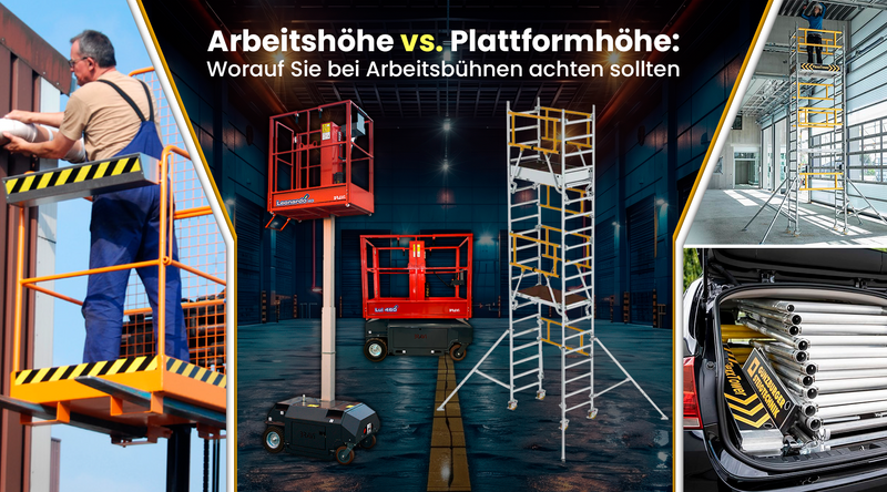 Beiträge-Arbeitshöhe vs. Plattformhöhe: Worauf Sie bei Arbeitsbühnen achten sollten - Jetzt erhältlich im MTN Shop DE