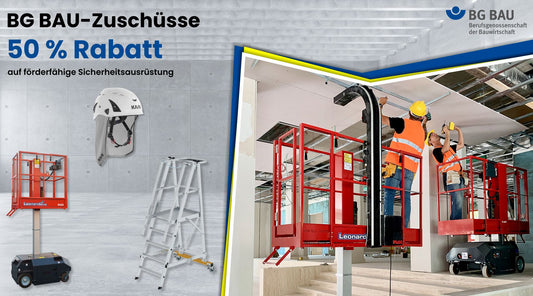 BG BAU-Zuschüsse – 50 % Förderung auf ausgewählte Sicherheitsausrüstung bei MTN