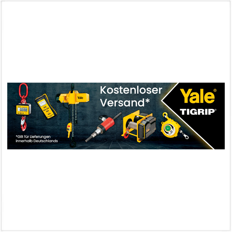 Kostenloser Versand für alle Produkte von Yale, Pfaff und Tigrip