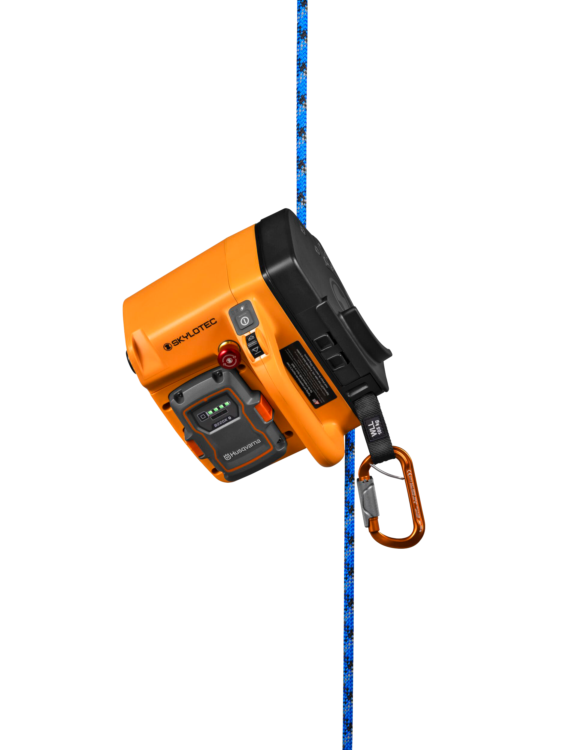 SKYLOTEC ACTSAFE ICX motorisiertes Seilgerät mit Sicherheitsseil und Karabiner für Höhenzugang und Rettungseinsätze