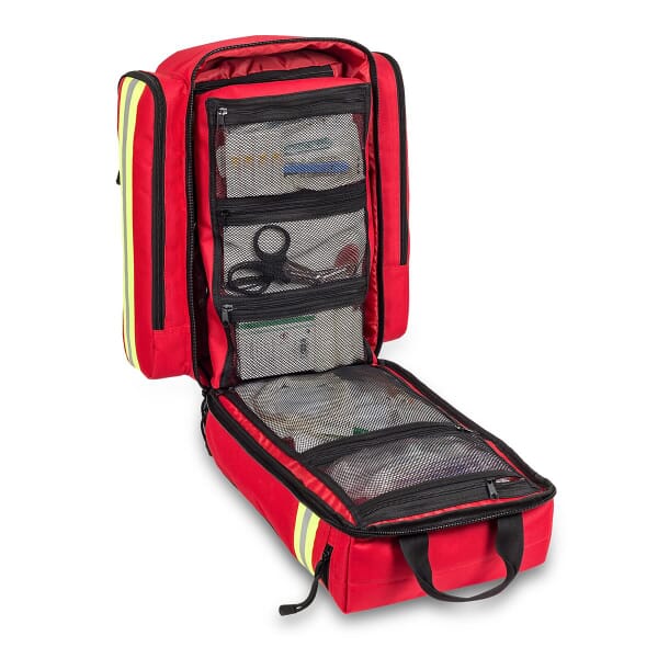 Elite Bags SUPPORTER Notfallrucksack Rueckseite und Befestigungssystem