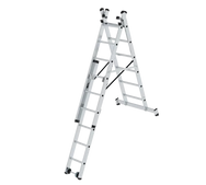 MUNK Sprossen-Mehrzweckleiter 3-teilig mit nivello®-Traverse und Wandlaufrollen – – Jetzt erhältlich im MTN Shop DE.