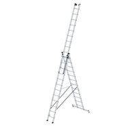 MUNK Sprossen-Mehrzweckleiter 3-teilig mit nivello®-Traverse und Wandlaufrollen – – Jetzt erhältlich im MTN Shop DE.