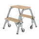 Munk Stahl-Holz-Tritt mit Lenkrollen