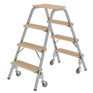 Munk Stahl-Holz-Tritt mit Lenkrollen - imagen 4