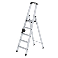 Munk Stufen-Stehleiter einseitig begehbar – Einseitig begehbare Alu-Stehleiter mit rutschfesten 80 mm Stufen, Ablageschale & 150 kg Tragkraft. Sicher & komfortabel arbeiten – jetzt bestellen! – Jetzt erhältlich im MTN Shop DE. - imagen 2