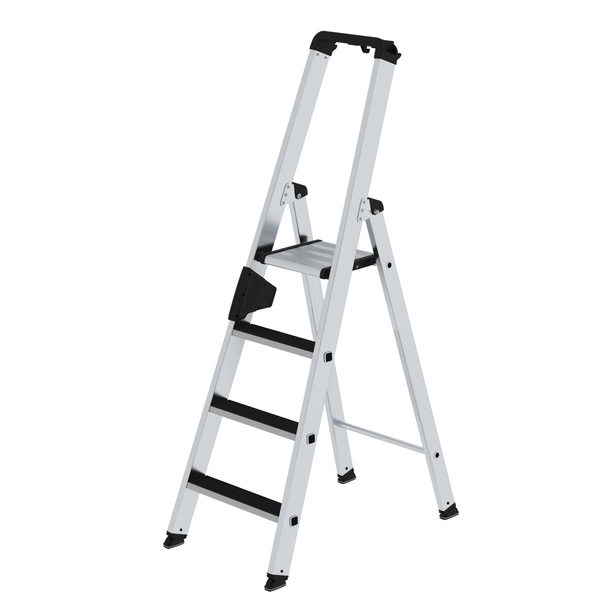 Munk Stufen-Stehleiter einseitig begehbar mit clip-step – Hochwertige Alu-Leiter mit rutschhemmenden Clip-Step Stufen, ergo-pad® Griffzone & 150 kg Tragkraft. Sicher & komfortabel arbeiten – jetzt bestellen! – Jetzt erhältlich im MTN Shop DE. - imagen 2