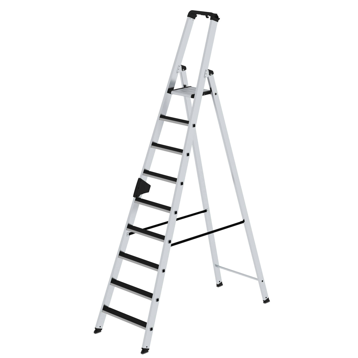 Munk Stufen-Stehleiter einseitig begehbar mit clip-step – Hochwertige Alu-Leiter mit rutschhemmenden Clip-Step Stufen, ergo-pad® Griffzone & 150 kg Tragkraft. Sicher & komfortabel arbeiten – jetzt bestellen! – Jetzt erhältlich im MTN Shop DE. - imagen 7