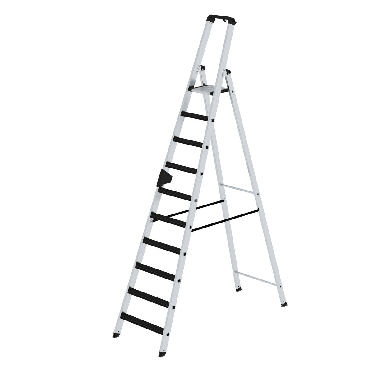 Munk Stufen-Stehleiter einseitig begehbar mit clip-step – Hochwertige Alu-Leiter mit rutschhemmenden Clip-Step Stufen, ergo-pad® Griffzone & 150 kg Tragkraft. Sicher & komfortabel arbeiten – jetzt bestellen! – Jetzt erhältlich im MTN Shop DE. - imagen 8
