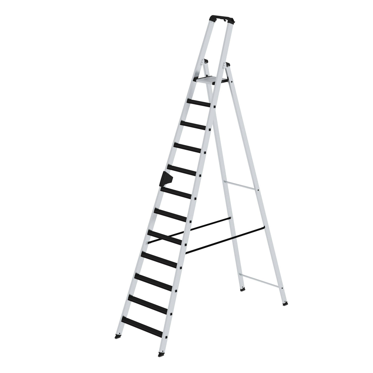 Munk Stufen-Stehleiter einseitig begehbar mit clip-step – Hochwertige Alu-Leiter mit rutschhemmenden Clip-Step Stufen, ergo-pad® Griffzone & 150 kg Tragkraft. Sicher & komfortabel arbeiten – jetzt bestellen! – Jetzt erhältlich im MTN Shop DE. - imagen 9