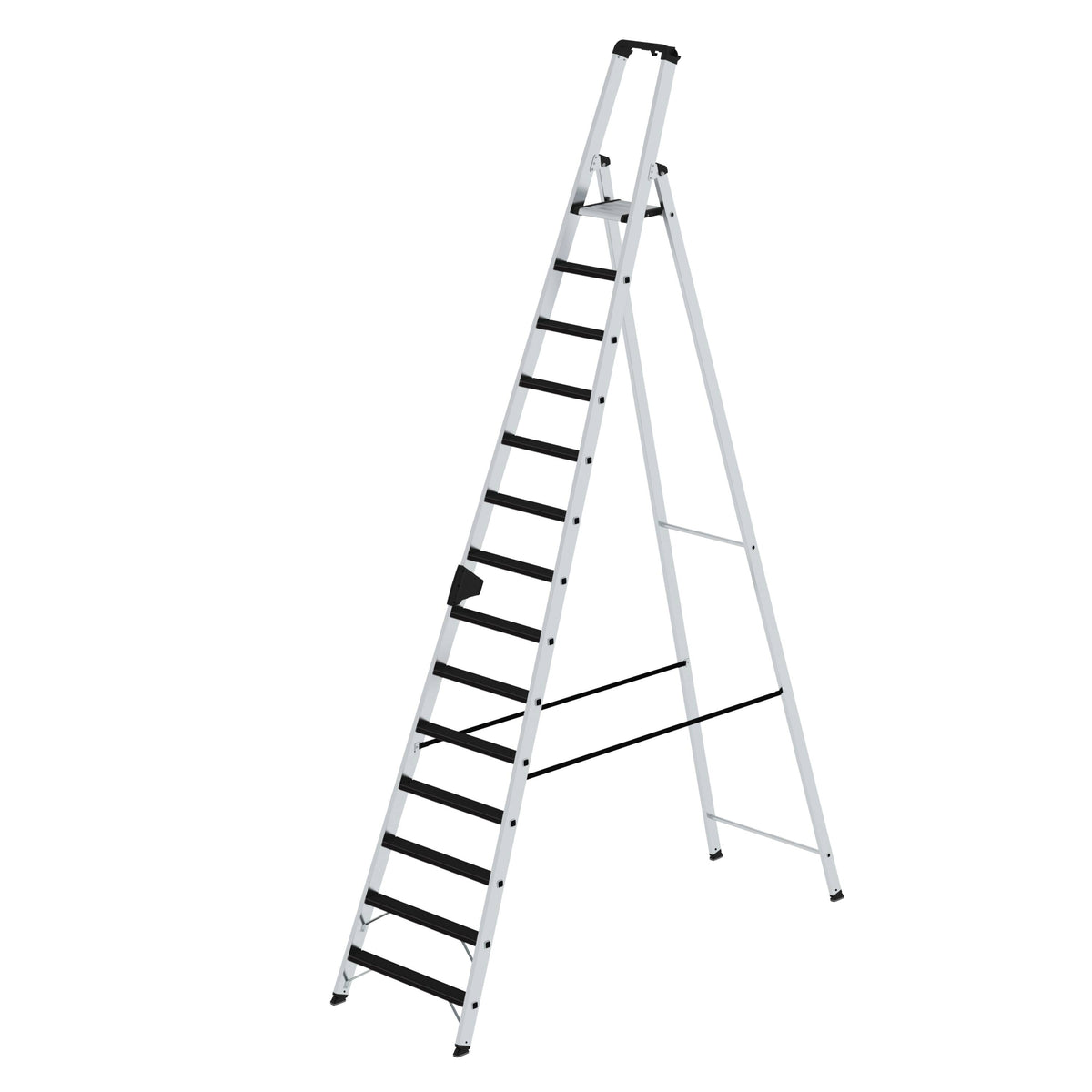 Munk Stufen-Stehleiter einseitig begehbar mit clip-step – Hochwertige Alu-Leiter mit rutschhemmenden Clip-Step Stufen, ergo-pad® Griffzone & 150 kg Tragkraft. Sicher & komfortabel arbeiten – jetzt bestellen! – Jetzt erhältlich im MTN Shop DE. - imagen 10