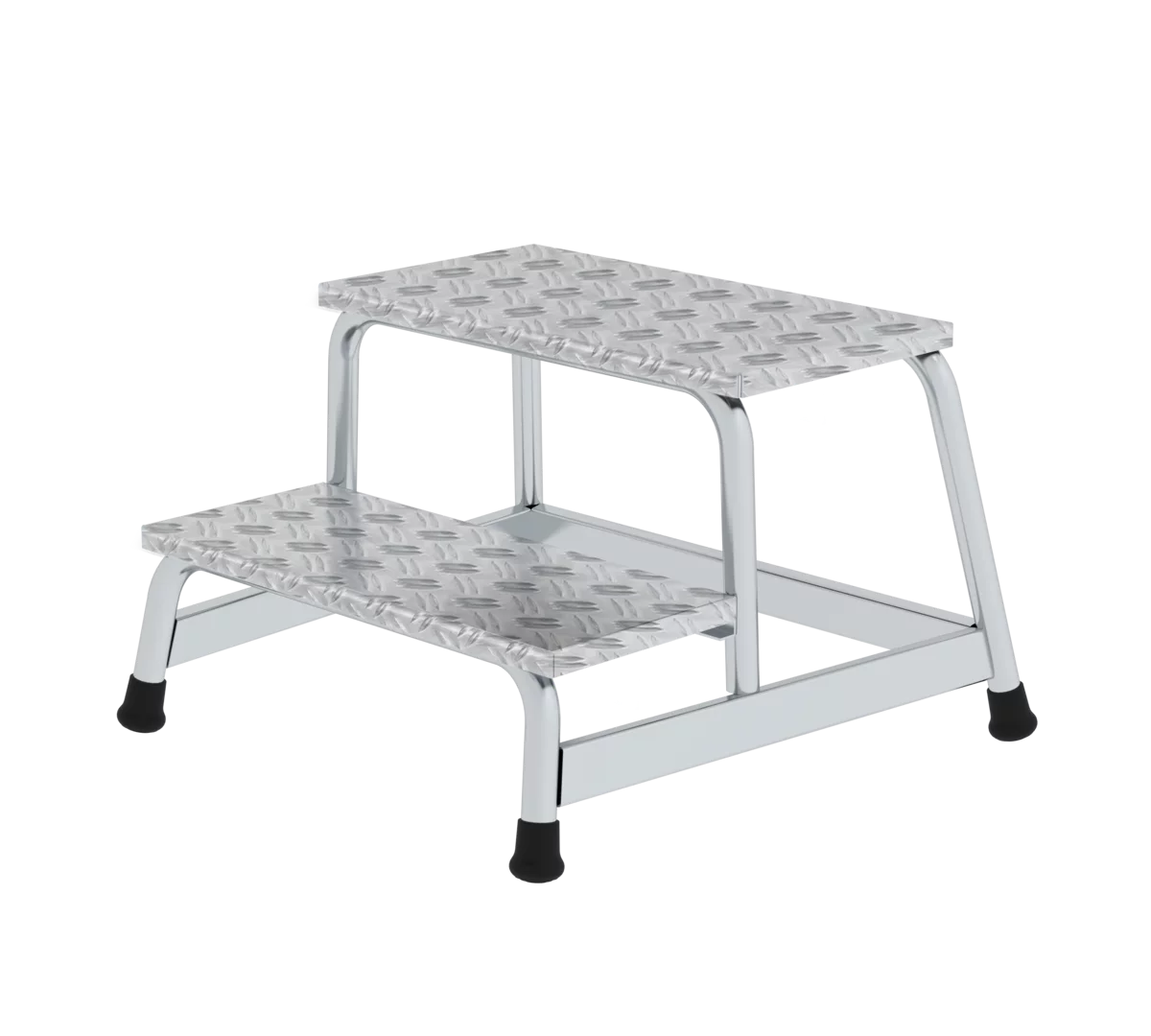 Munk Arbeitspodest starr – Munk Arbeitspodest starr | Arbeitspodest aus Aluminium | Stabile, verschweißte Rohrkonstruktion | 220 mm tiefe Stufen aus Aluminium-Warzenblech für einen sicheren Stand | Obere Trittfläche: 550 x 300 mm | Rutschfeste Kunststoffschuhe | Stufenabstand 200 mm | Maximale Belastung: 150 kg | Varianten von 1-5 Stufen – Jetzt erhältlich im MTN Shop DE.