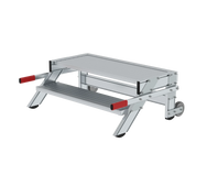Munk Arbeitspodest fahrbar, Stufenbreite 1000 mm, Aluminium geriffelt