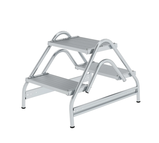 Munk Arbeitspodest beidseitig begehbar Aluminium geriffelt