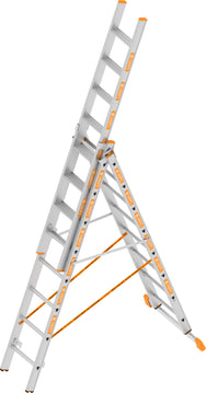 Layher Allzweckleiter 3-teilig mit Stufen TOPIC – Multifunktionale Leiter, schnell montierbar, sicherer Stand, flexible Einsatzmöglichkeiten. Ideal für alle Höhen! Jetzt bestellen! – Jetzt erhältlich im MTN Shop DE. - imagen 2