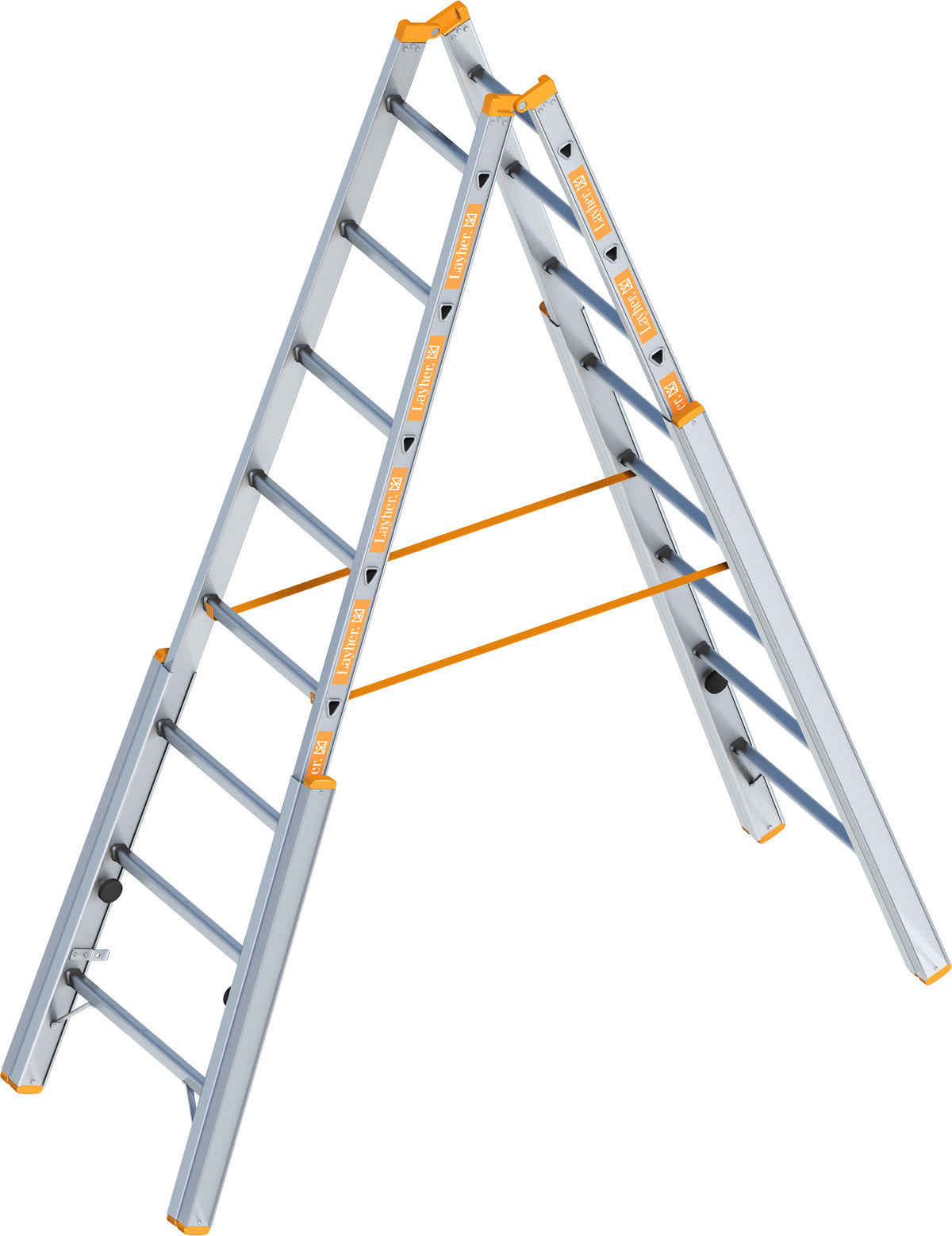 Layher Treppenstehleiter TOPIC – Layher Treppenstehleiter TOPIC: Mit einfach verstellbaren Holmverlängerungen für flexiblen Einsatz. Robuste, sichere Stehleiter für alle Höhen. Jetzt kaufen! – Jetzt erhältlich im MTN Shop DE. - imagen 4