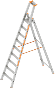 Layher Stufenstehleiter einseitig begehbar TOPIC – Robuste, einseitig begehbare Leiter mit sicherem Stand, großem Podest und optionaler Spreizsicherung. Jetzt sichern und bequem arbeiten! – Jetzt erhältlich im MTN Shop DE. - imagen 7