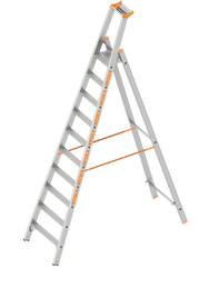 Layher Stufenstehleiter einseitig begehbar TOPIC – Robuste, einseitig begehbare Leiter mit sicherem Stand, großem Podest und optionaler Spreizsicherung. Jetzt sichern und bequem arbeiten! – Jetzt erhältlich im MTN Shop DE. - imagen 8