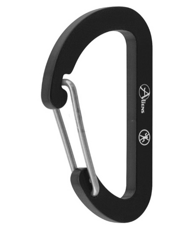 Aliens Zubehörkarabiner Flat D Micro 4 – Schwarz