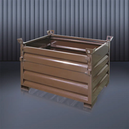 Eichinger Vollwand-Stapelpalette 1322 RAL8017 - imagen 3