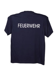 Watex T-Shirt, marineblau, mit schrift FEUERWEHR