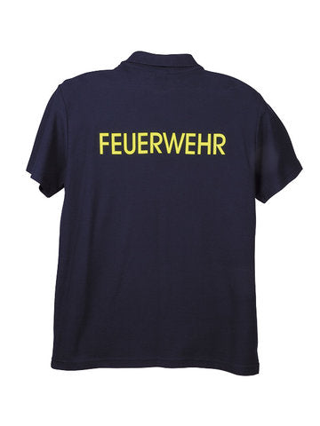 Watex T-Shirt, marineblau, mit schrift FEUERWEHR – zweites Bild