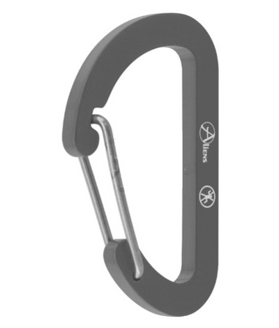 Aliens Zubehörkarabiner Flat D Micro 4 – Grau