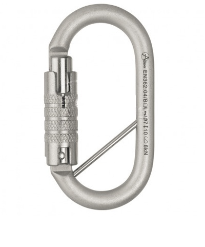 Aliens Stahlkarabiner Total Oval Trilock mit Pin – Blank