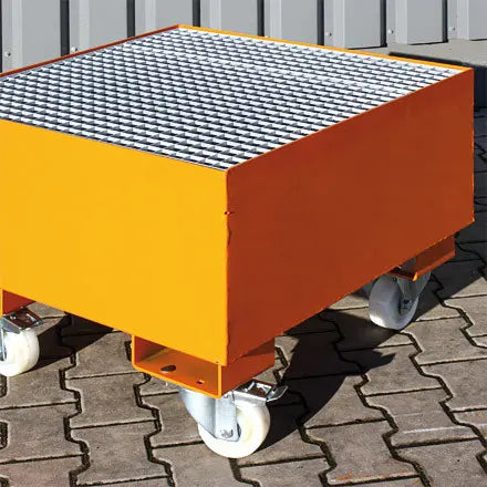 Mobile Eichinger Auffangwanne 3012 mit Rollen und verzinktem Gitterrost