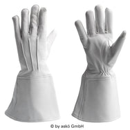 Askö FAHNENTRÄGER Handschuh aus weißem Ziegenleder